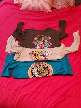 Character Tees with Colorful Print
